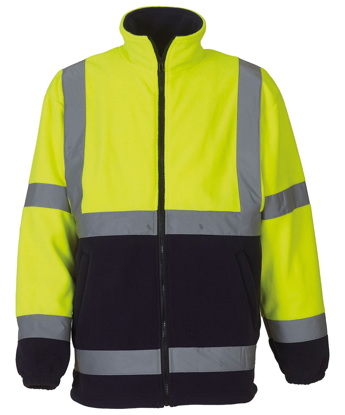 Yoko HV Heavyweight Fleece Jacket Hvk08 YK042 - Yellow Navy - Customisable Jacket