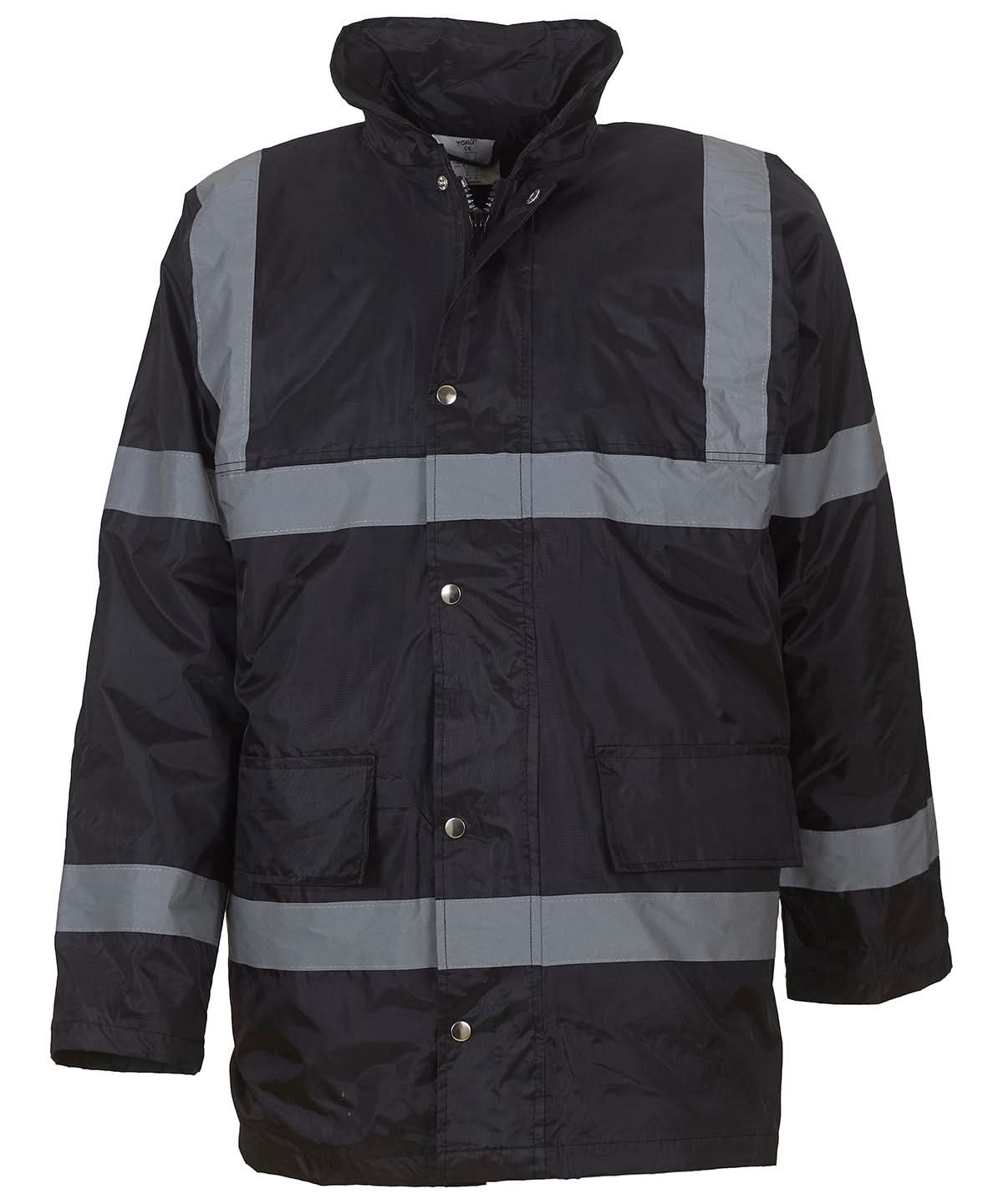 Yoko HV Security Jacket Hvp301 YK046 - Black - Customisable Jacket