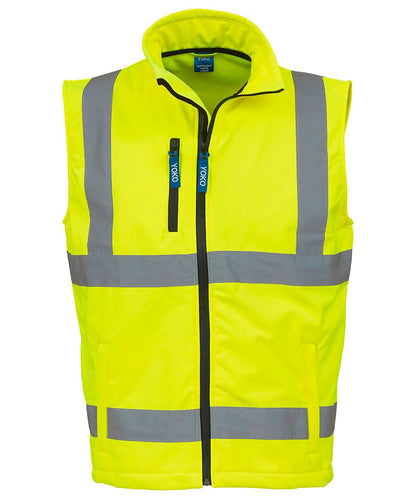 Yoko HV Softshell Gilet Hv006 YK050 - Yellow - Customisable Bodywarmers