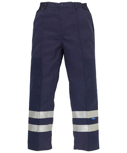 Yoko Reflective Polycotton Ballistic Trousers Bs015T YK074 - Navy - Customisable Trousers