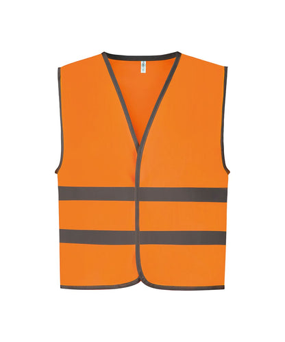 Yoko HV Reflective Border Kids Waistcoat Hvw102Ch YK102 - Orange - Customisable Hi-Vis Vest