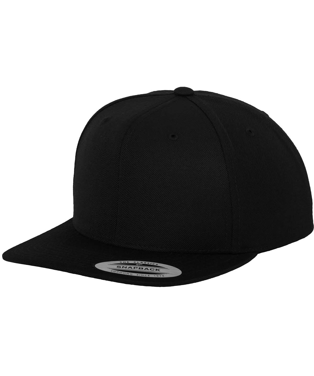 Flexfit By Yupoong The Classic Snapback 6089M YP001 - Black Black One size - Customisable Caps