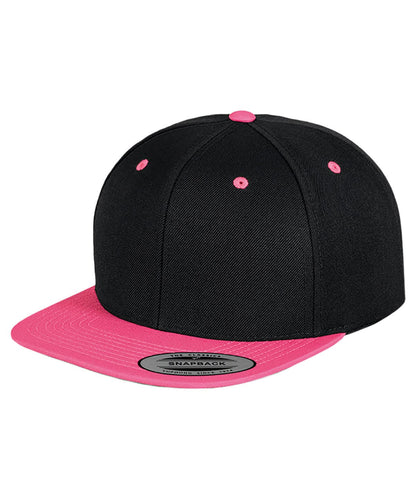 Flexfit By Yupoong The Classic Snapback 2 Tone 6089Mt YP002 - Black Neon Pink One size - Customisable Caps