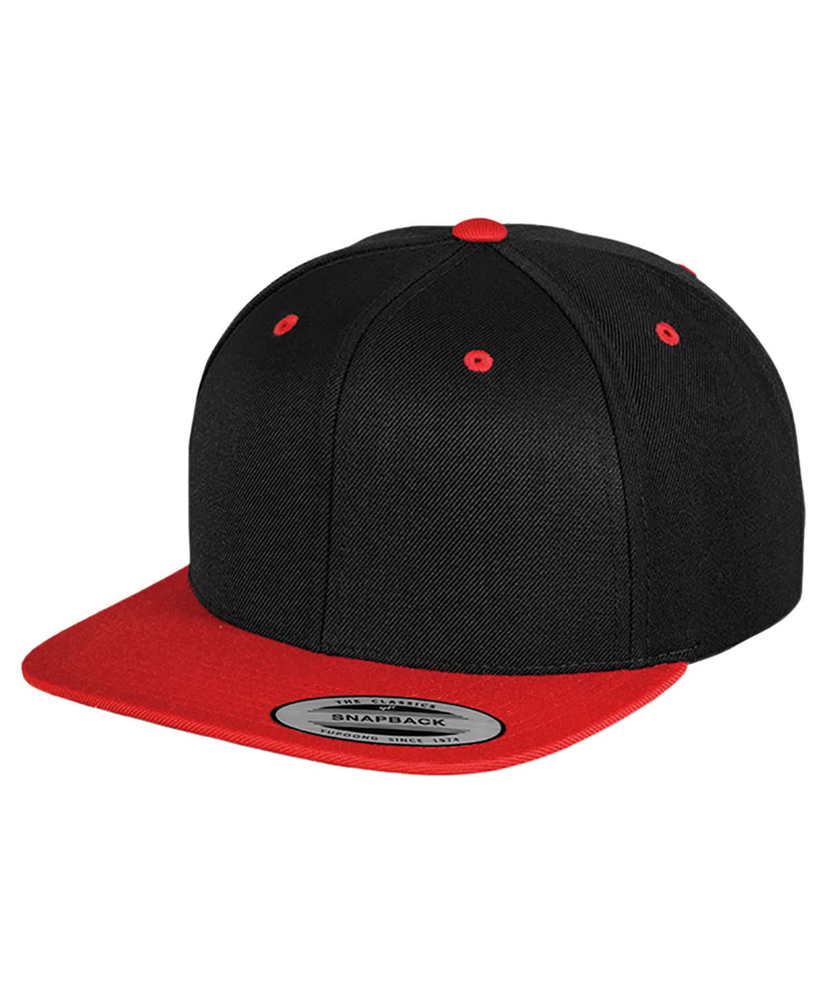 Flexfit By Yupoong The Classic Snapback 2 Tone 6089Mt YP002 - Black Red One size - Customisable Caps