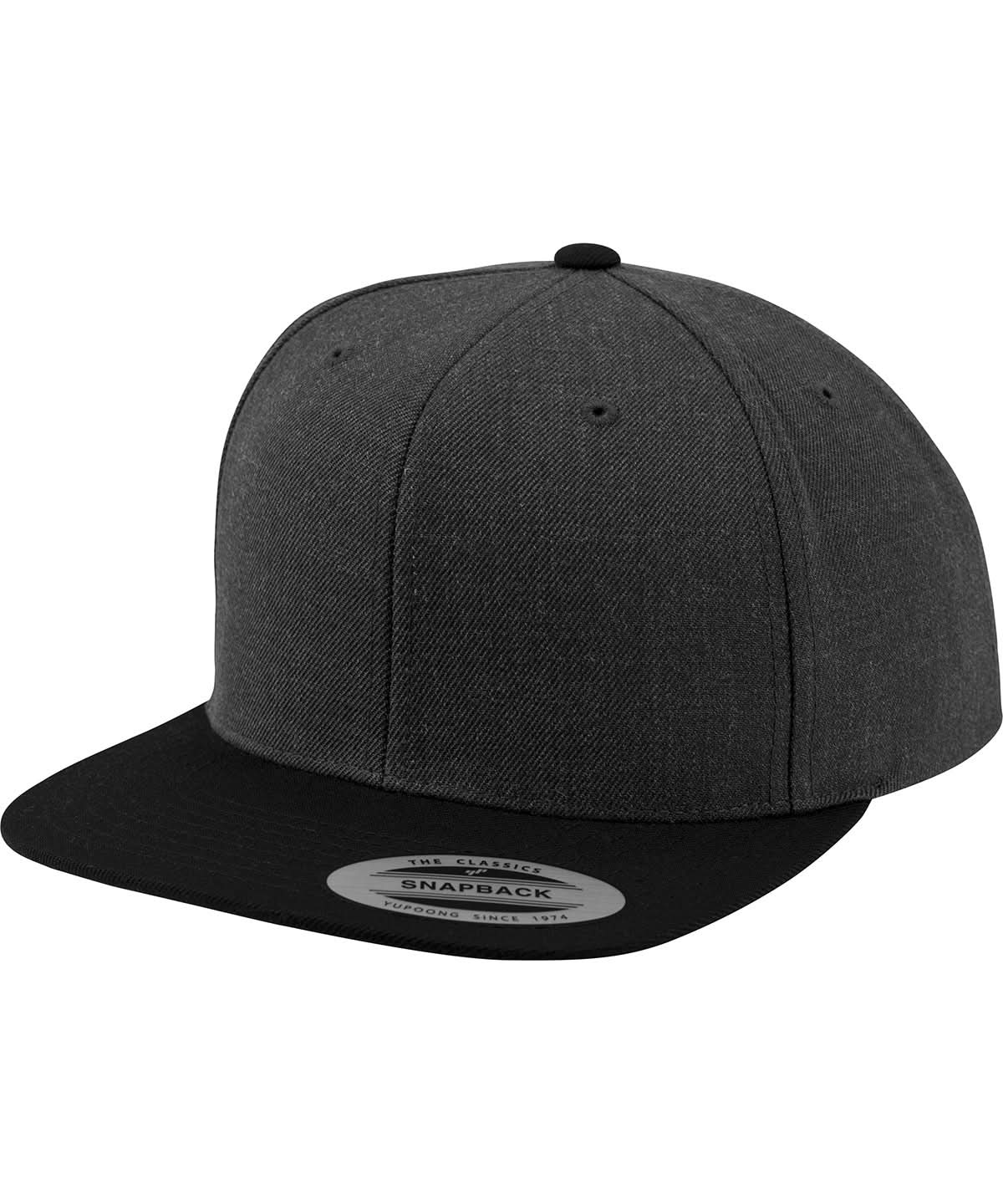 Flexfit By Yupoong The Classic Snapback 2 Tone 6089Mt YP002 - Charcoal Black One size - Customisable Caps