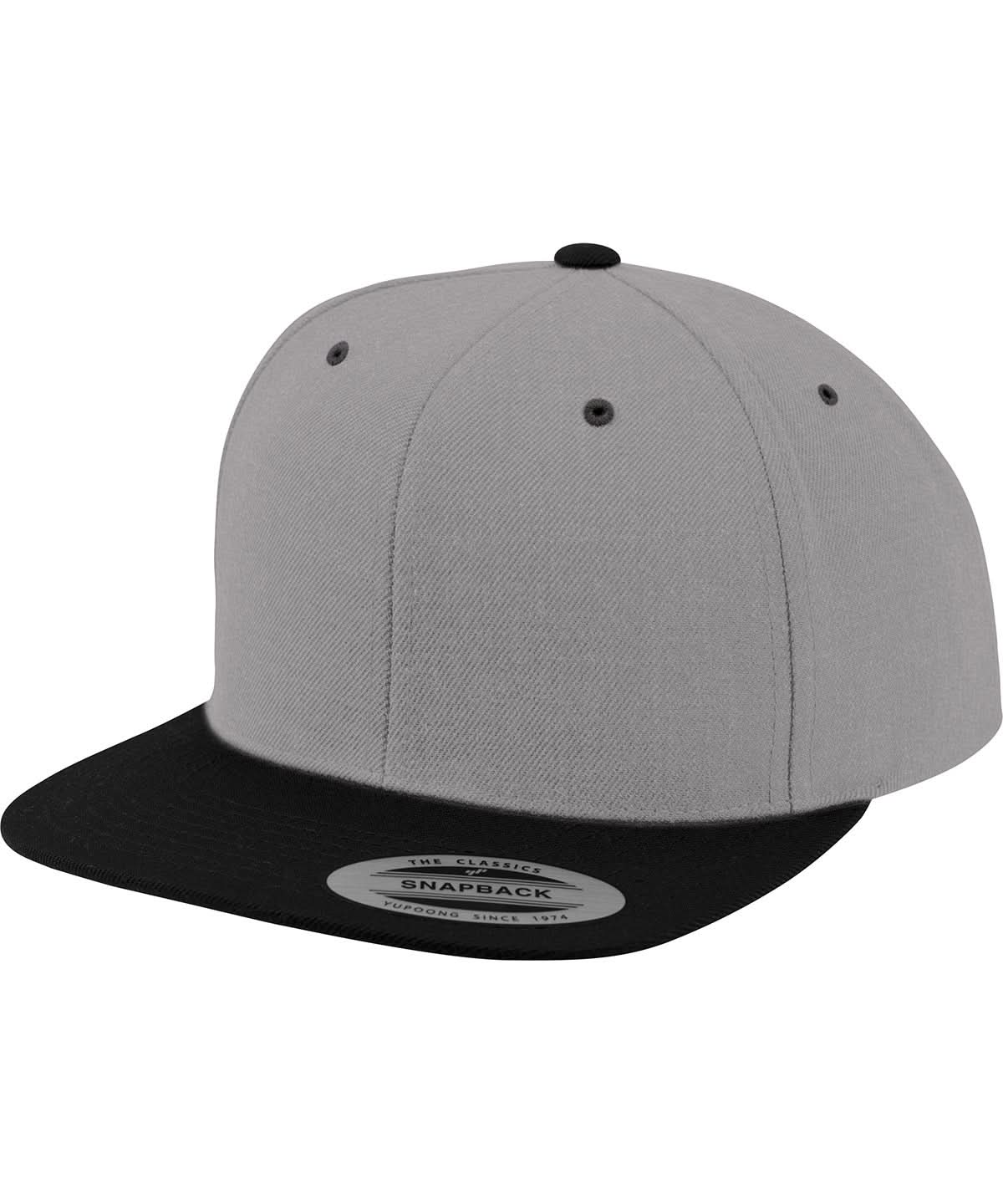 Flexfit By Yupoong The Classic Snapback 2 Tone 6089Mt YP002 - Heather Black One size - Customisable Caps