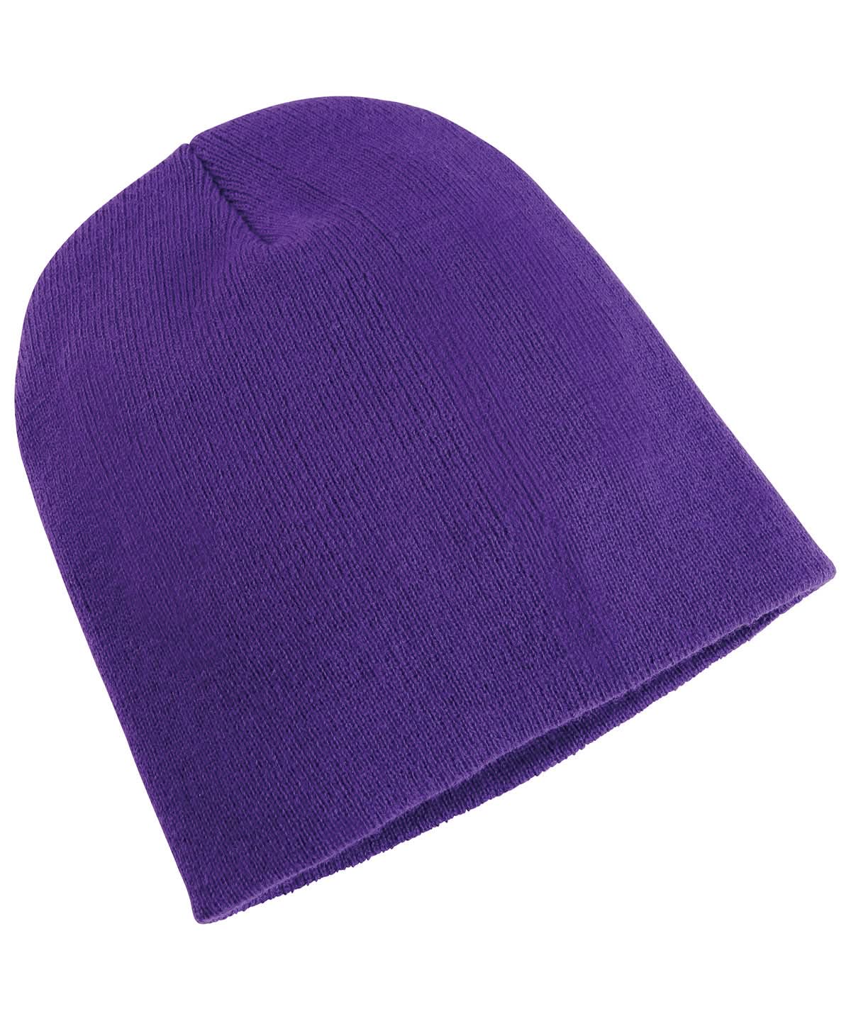 Flexfit By Yupoong Heavyweight Long Beanie 1501Kc YP012 - Purple One size - Customisable Beanies