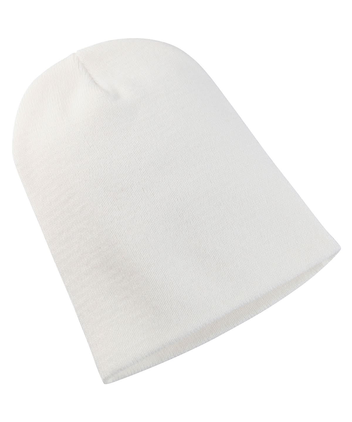 Flexfit By Yupoong Heavyweight Long Beanie 1501Kc YP012 - White One size - Customisable Beanies