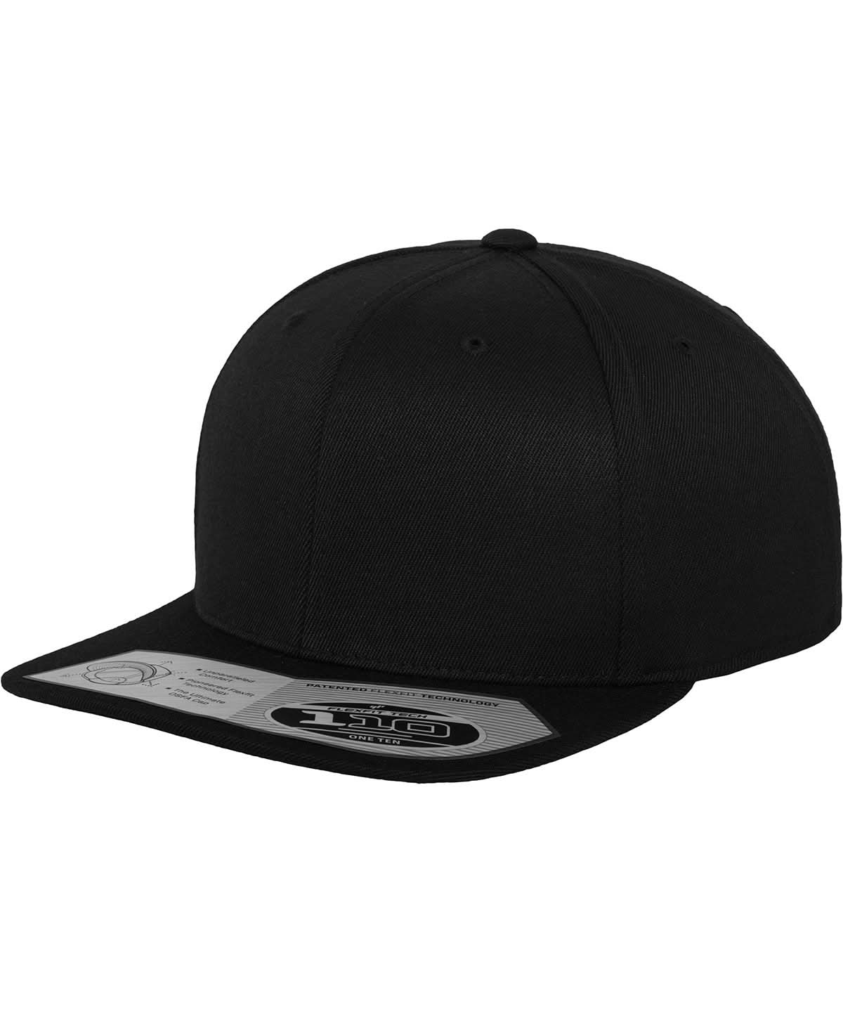 Flexfit By Yupoong 110 Fitted Snapback 110 YP020 - Black One size - Customisable Caps