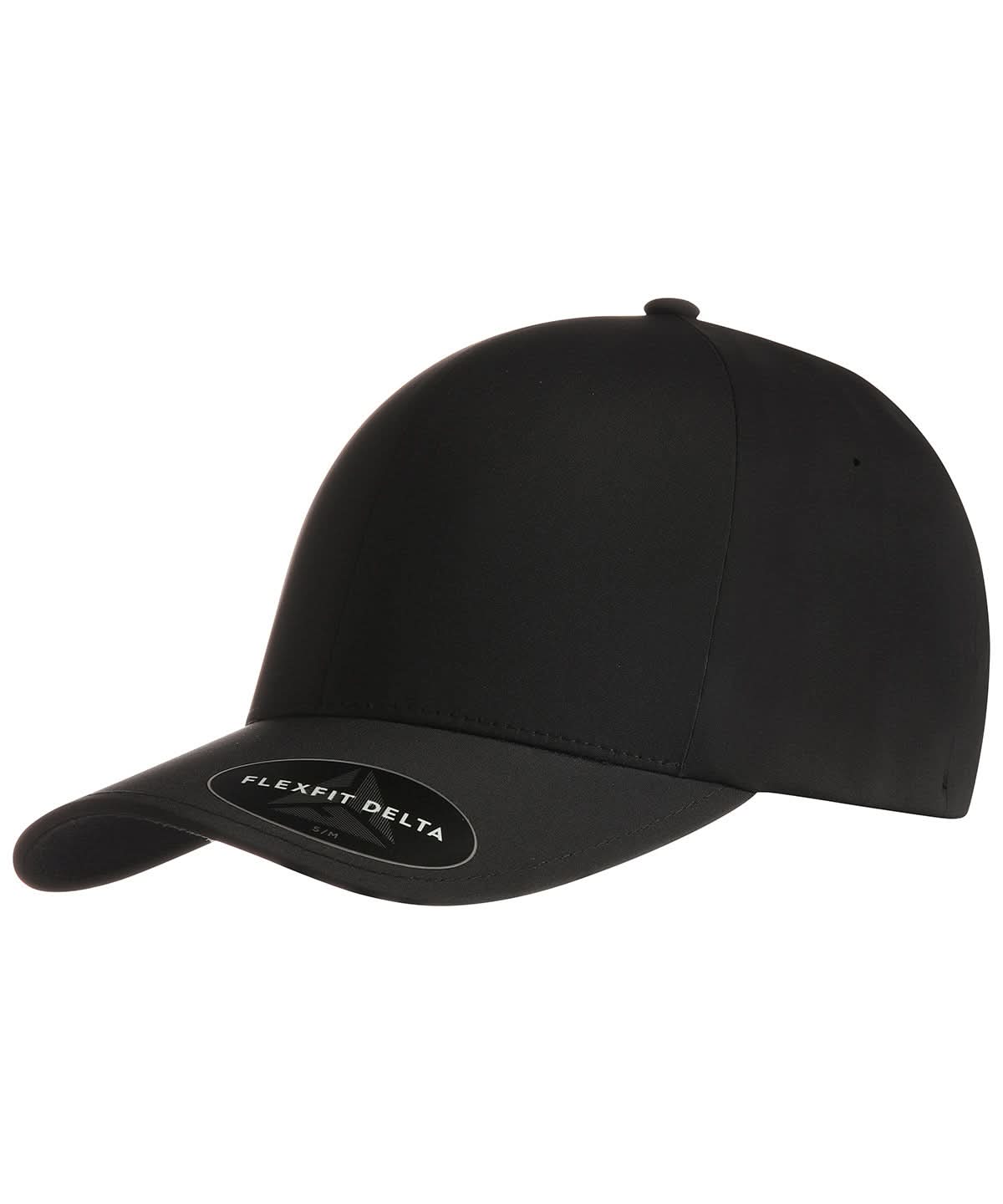 Flexfit By Yupoong Flexfit Delta Cap 180 YP028 - Black - Customisable Caps