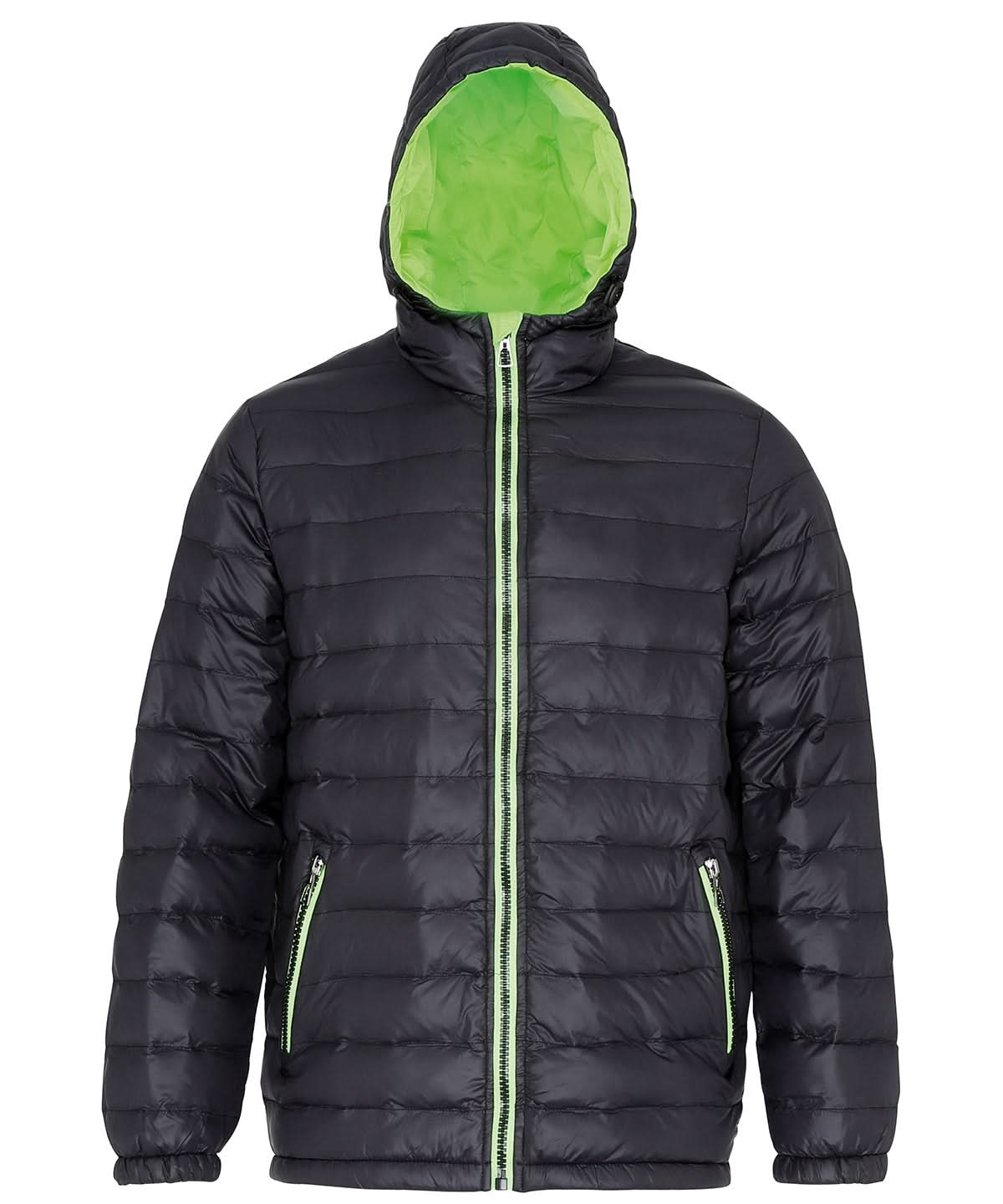 2786 Padded jacket TS016 - Black Lime - Customisable Jacket