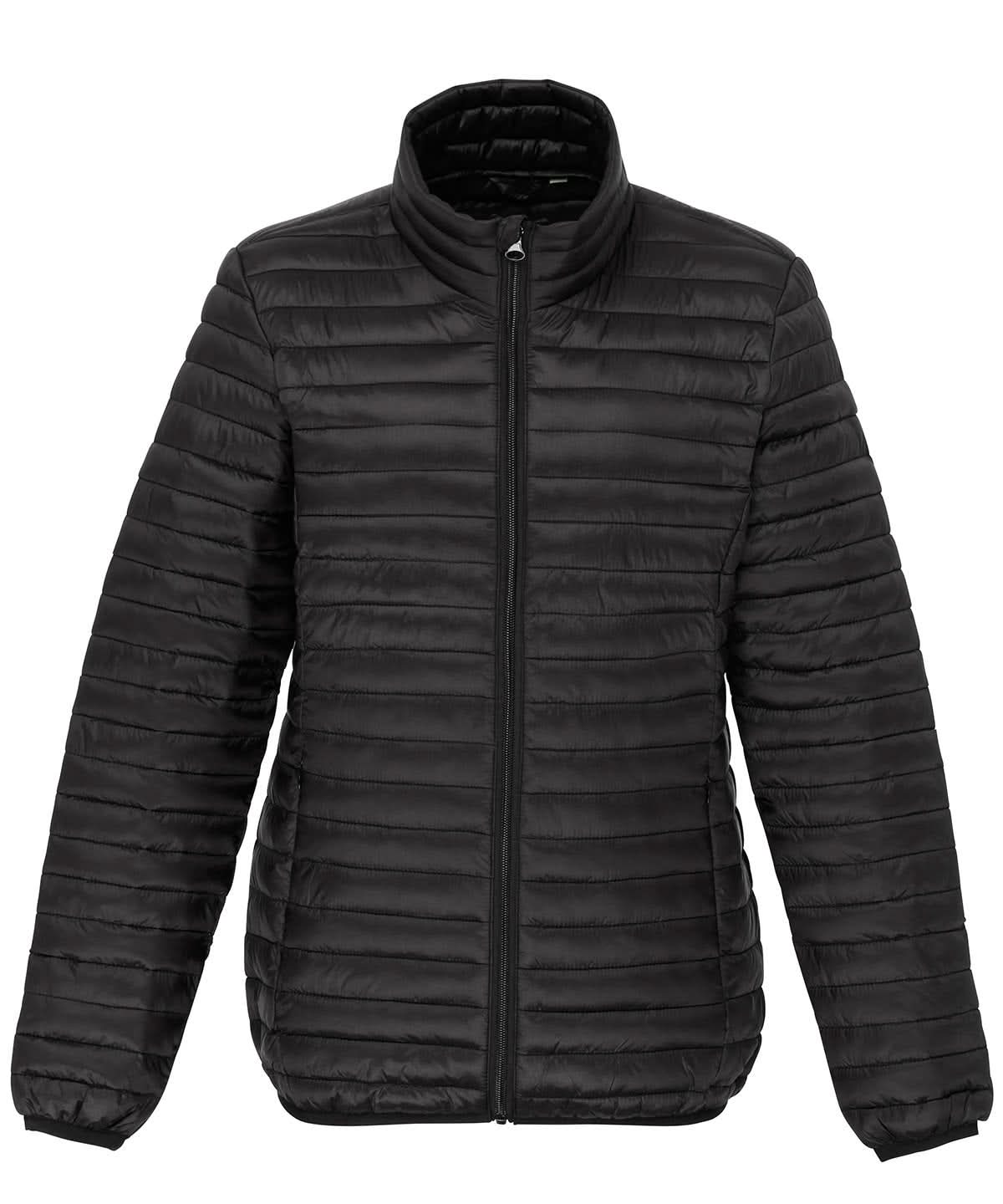 2786 Womens tribe fineline padded jacket TS18F - Black - Customisable Jacket