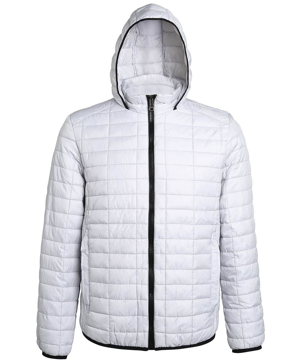 Honeycomb hooded jacket - TS023 - White - Customisable Jacket