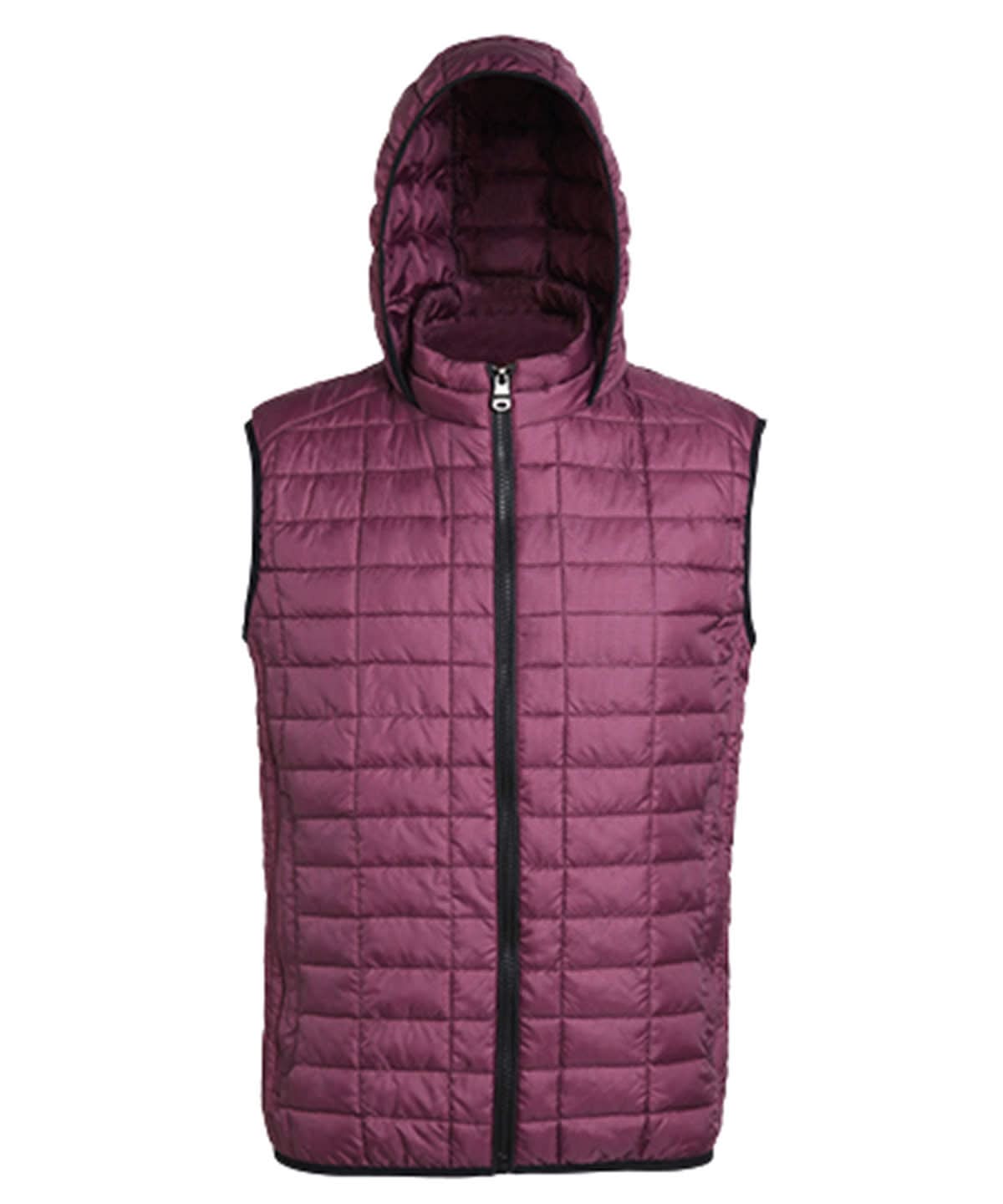 2786 Honeycomb hooded gilet TS024 - Mulberry - Customisable Bodywarmers