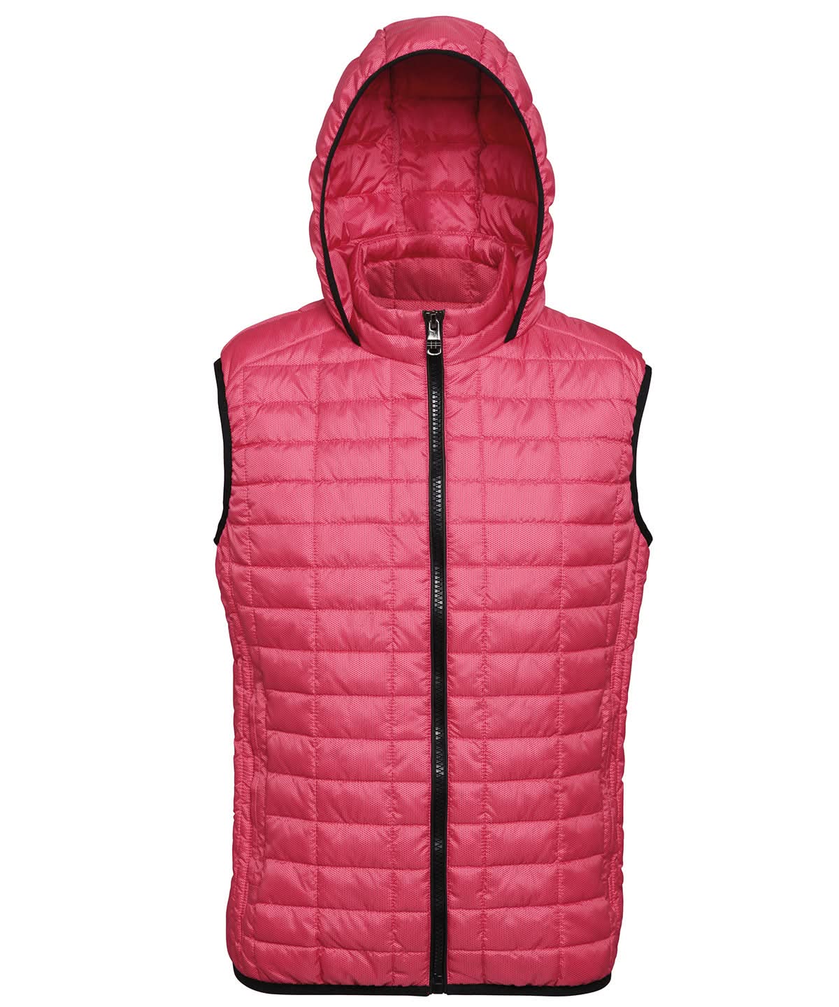 2786 Honeycomb hooded gilet TS024 - Red - Customisable Bodywarmers