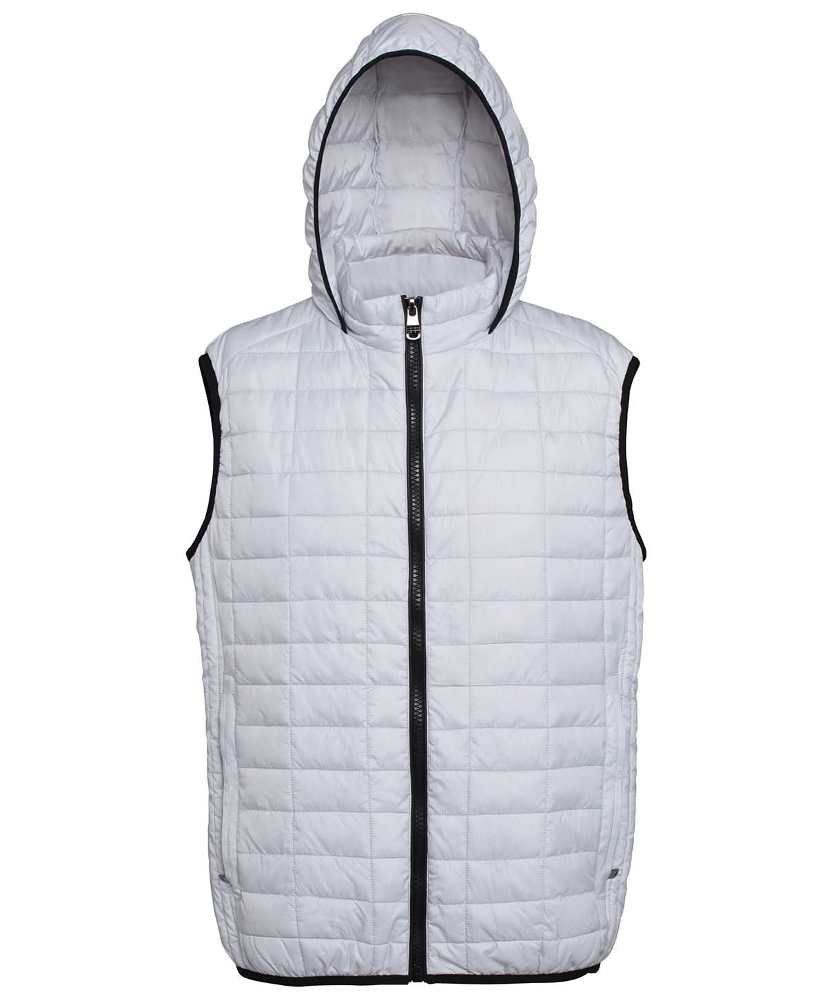2786 Honeycomb hooded gilet TS024 - White - Customisable Bodywarmers
