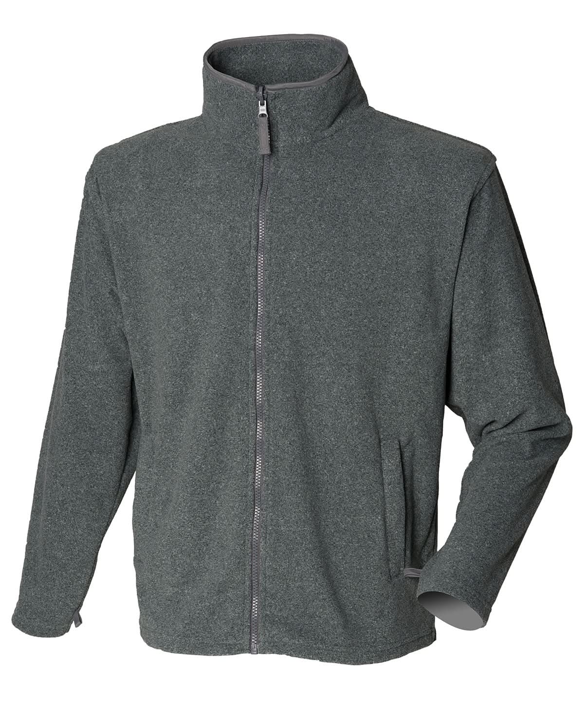 Henbury Microfleece Jacket HB850 - Charcoal Marl (Marl effect) L - Customisable Jacket