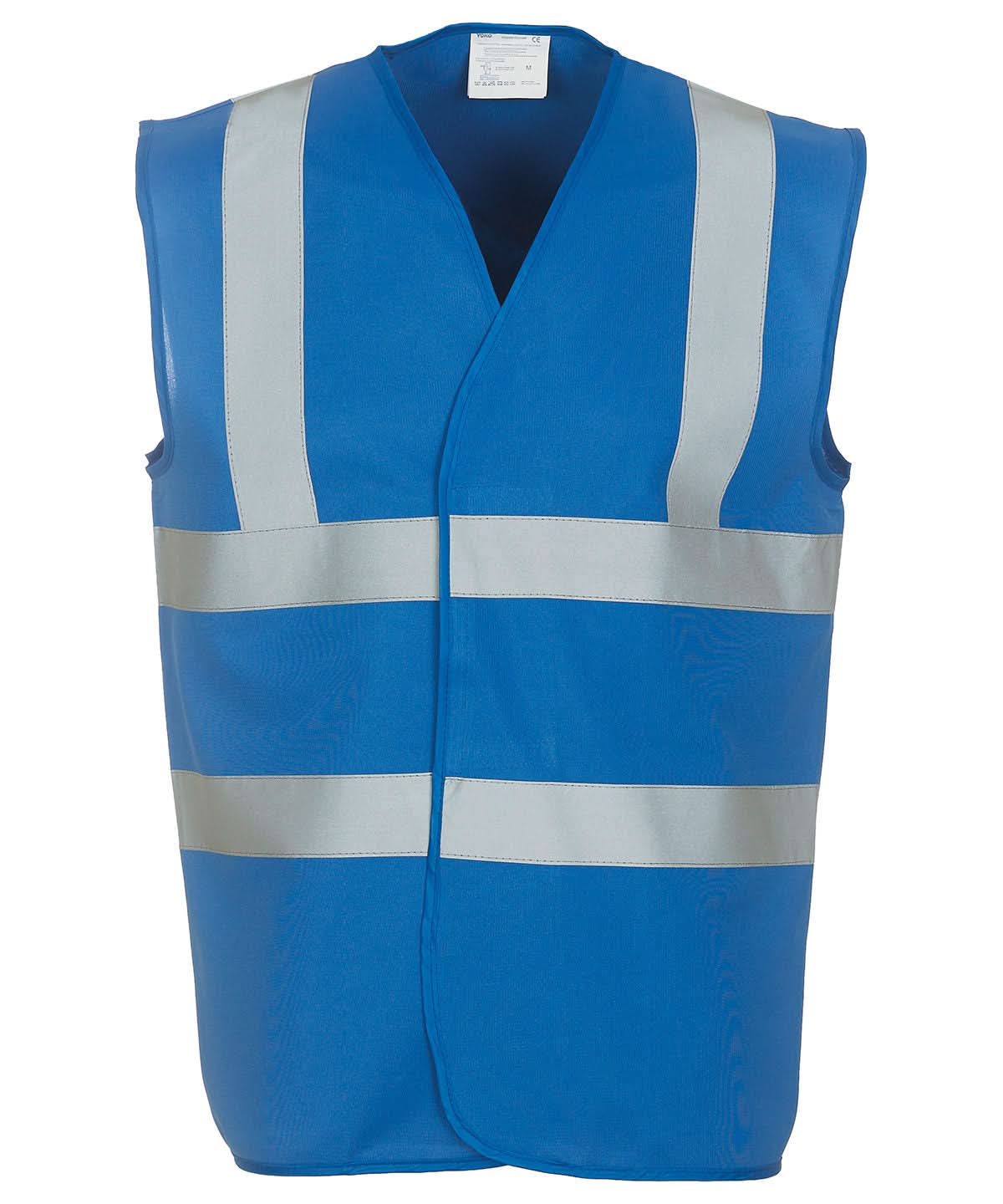 Yoko Hi vis 2 band and braces waistcoat HVW100 Royal Blue YK001 - Royal Blue - Customisable Hi-Vis Vest
