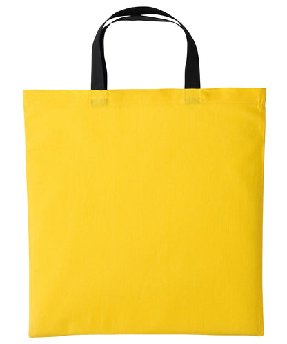 Nutshell Varsity cotton shopper short handle RL130 - Sunflower Black One size - Customisable Bags