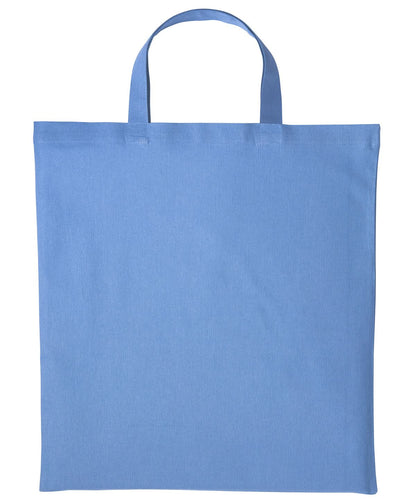 Nutshell Cotton shopper short handle RL110 - Cornflower Blue One size - Customisable Bags
