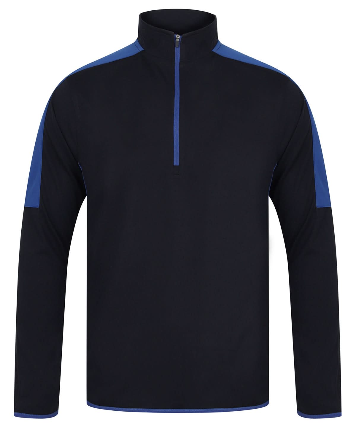 Finden &amp; Hales Finden Hales zip mid layer with contrast panelling LV571 - Navy Royal - Customisable Sports Overtops