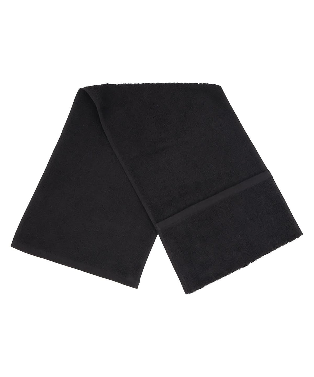 Towel City Luxury range pocket gym towel TC007 - Black One size - Customisable Towels