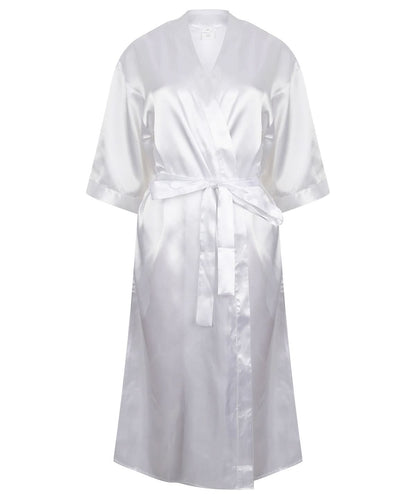 Towel City Womens satin robe TC054 - White - Customisable Robes