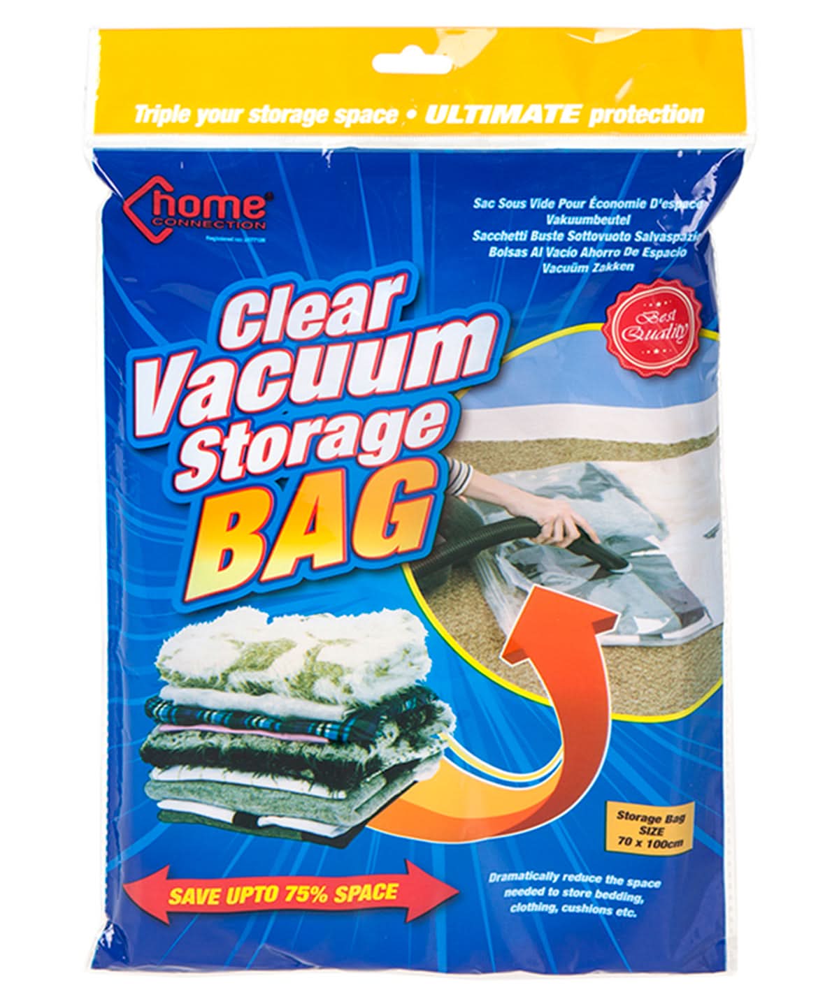 Home &amp; Living Clear vacuum storage bag HL171 - Standard One size - Customisable Bags