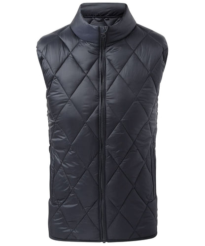 2786 Diamond pane padded gilet TS033 - Navy - Customisable Bodywarmers