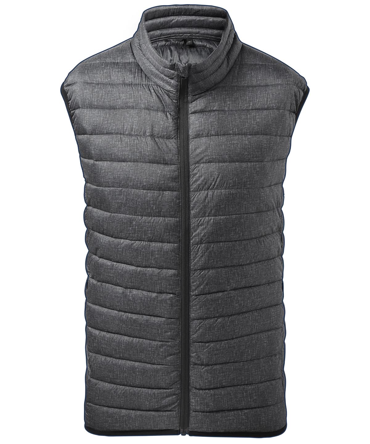 2786 Melange padded gilet TS038 - Charcoal Melange - Customisable Bodywarmers