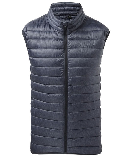 2786 Melange padded gilet TS038 - Navy Melange - Customisable Bodywarmers