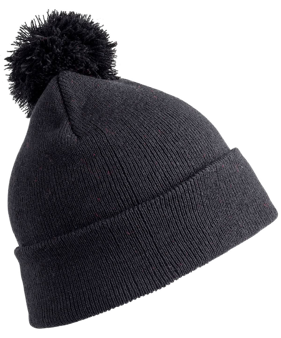 Result Winter Essentials Pom pom beanie RC28X - Black One size - Customisable Beanies