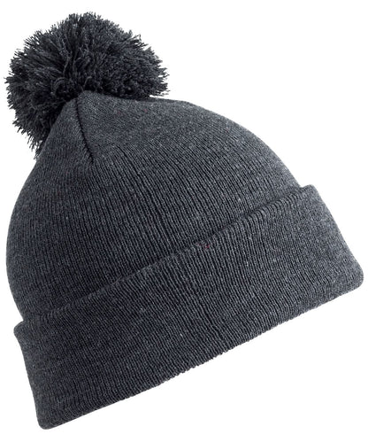Result Winter Essentials Pom pom beanie RC28X - Grey One size - Customisable Beanies