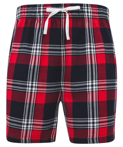 SF Tartan lounge shorts M82 SFM82 - Red Navy Check - Customisable Shorts