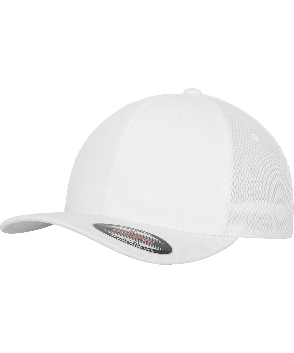 Flexfit By Yupoong Flexfit Tactel Mesh YP051 - White - Customisable Caps