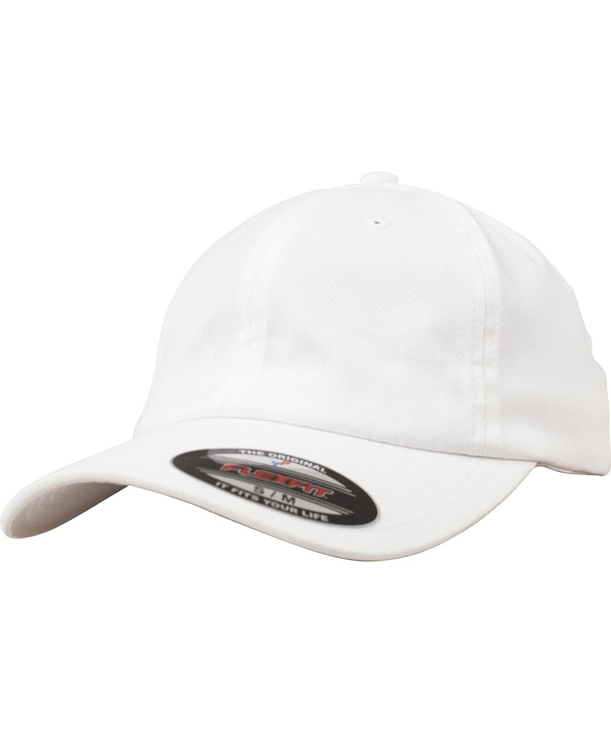 Flexfit By Yupoong Flexfit Cotton Twill Dad Cap 6745 YP055 - White - Customisable Caps