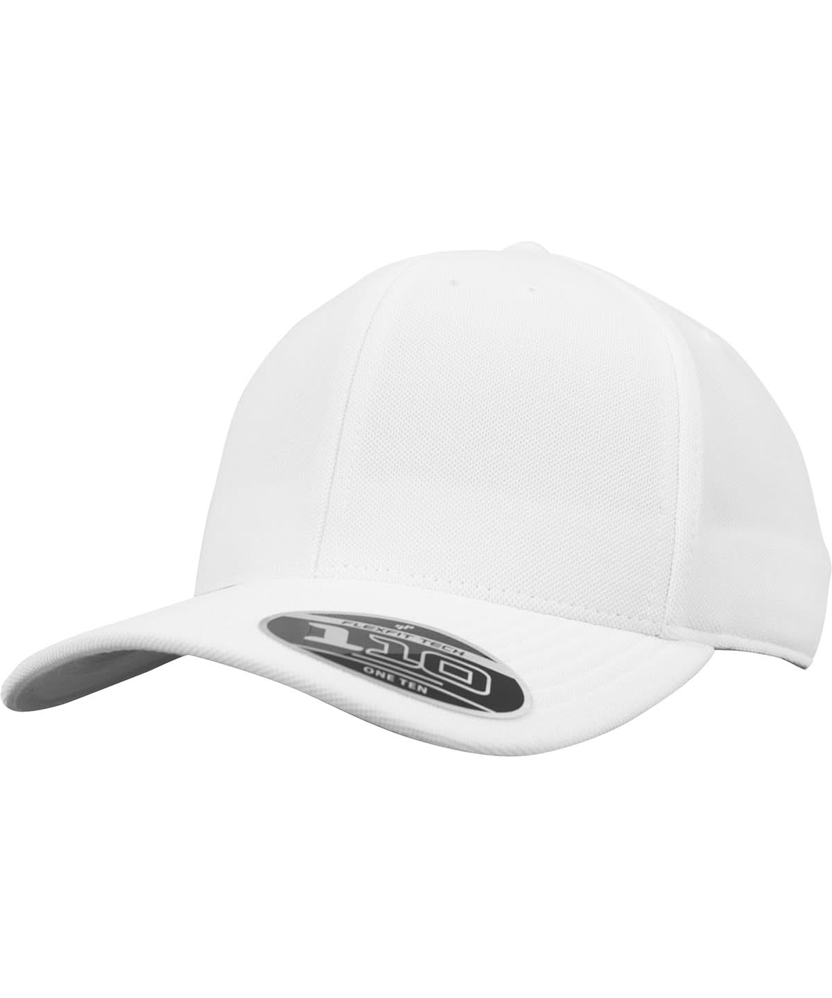 Flexfit By Yupoong 110 Cool Dry Mini Piqu 110P YP062 - White One size - Customisable Caps