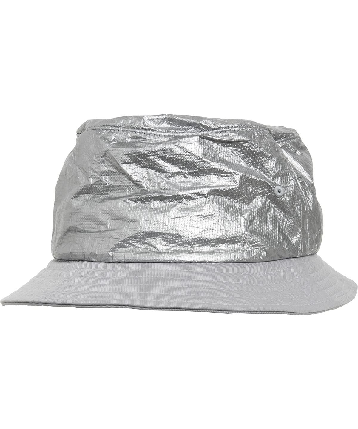 Flexfit By Yupoong Crinkled Paper Bucket Hat 5003Cp YP069 - Silver One size - Customisable Hats