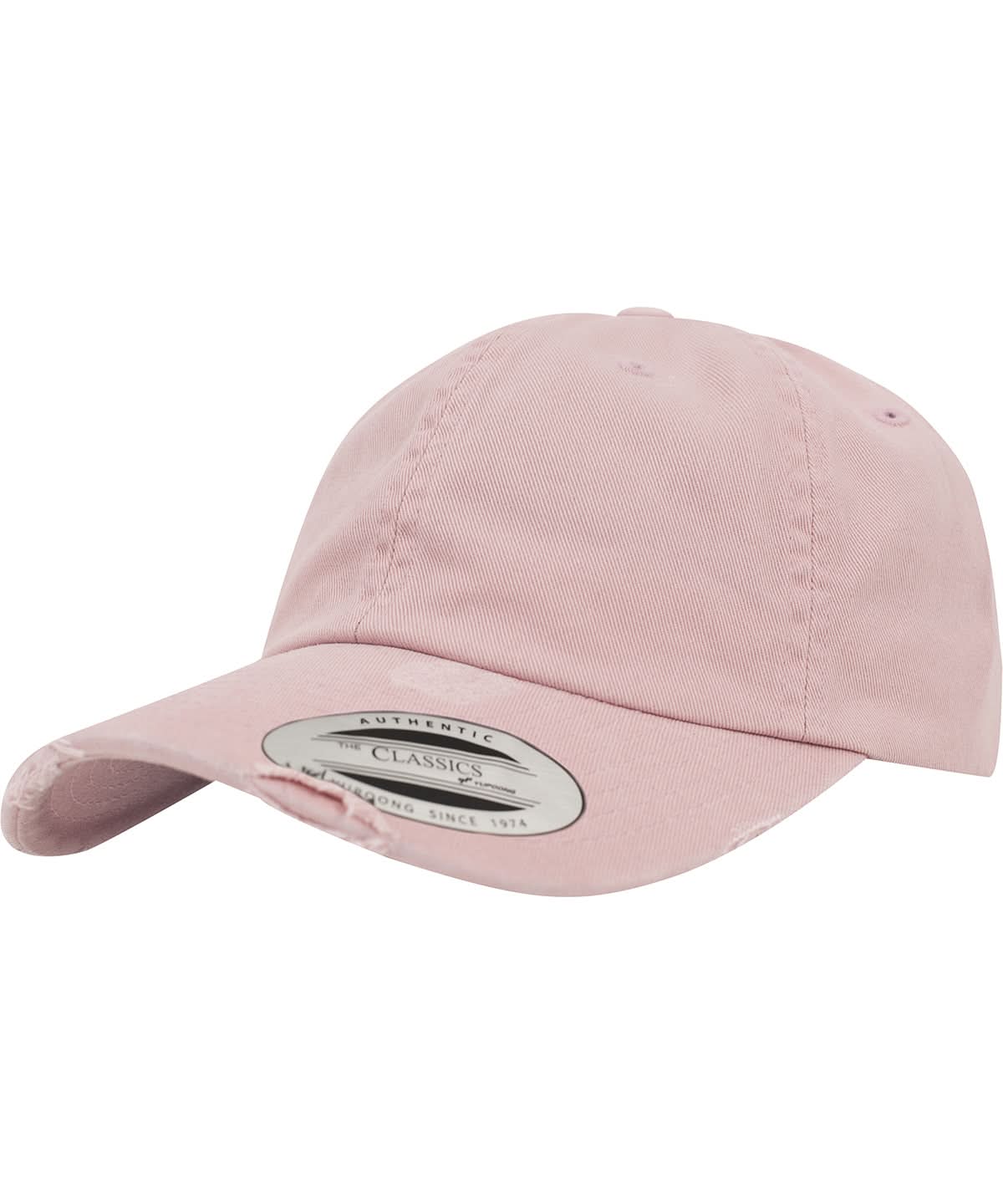 Flexfit By Yupoong Low Profile Destroyed Cap 6245Dc YP095 - Pink One size - Customisable Caps