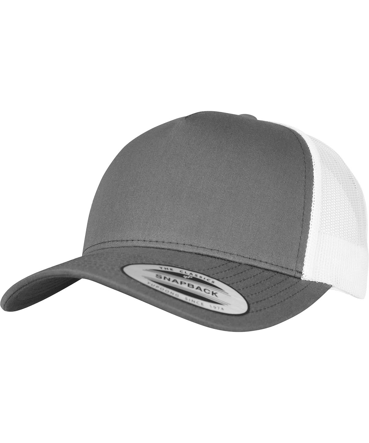 Flexfit By Yupoong 5 Panel Retro Trucker 2 Tone Cap 6506T YP125 - Charcoal White One size - Customisable Caps