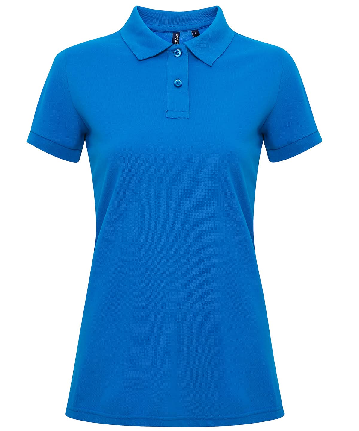Asquith &amp; Fox Womens polycotton blend polo AQ025 - Sapphire - Customisable Polos