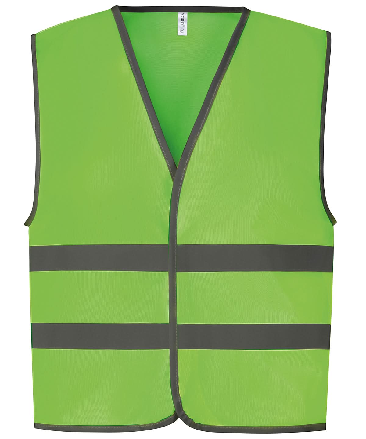 Yoko HV Reflective Border Kids Waistcoat Hvw102Ch YK102 - Lime - Customisable Hi-Vis Vest
