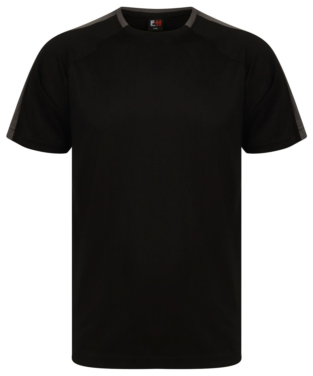 Finden &amp; Hales Finden Hales Unisex team t shirt LV290 - Black Gunmetal Grey - Customisable T-Shirt