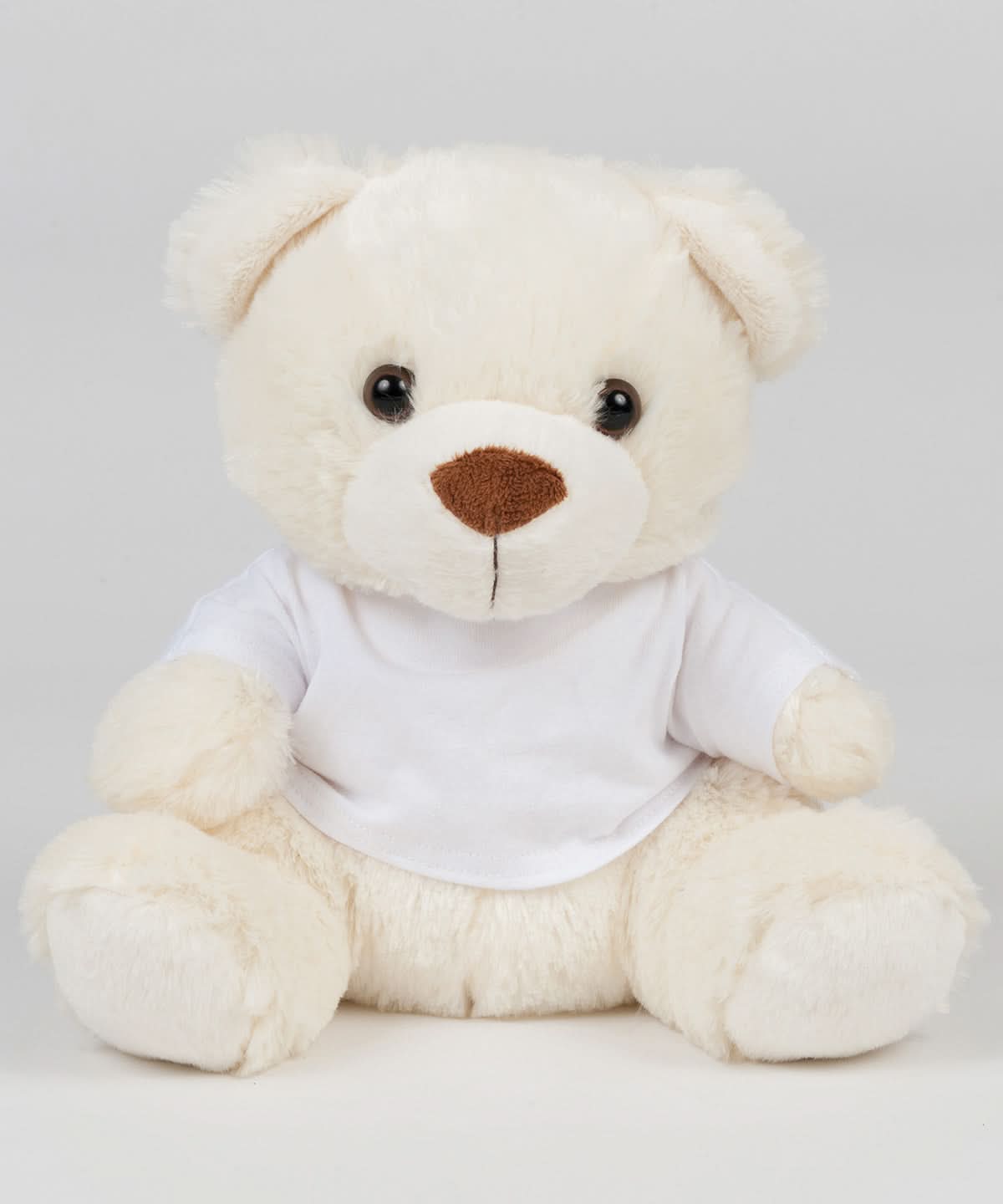 Bear in a t shirt - MM030 - Cream - Customisable Soft Toys