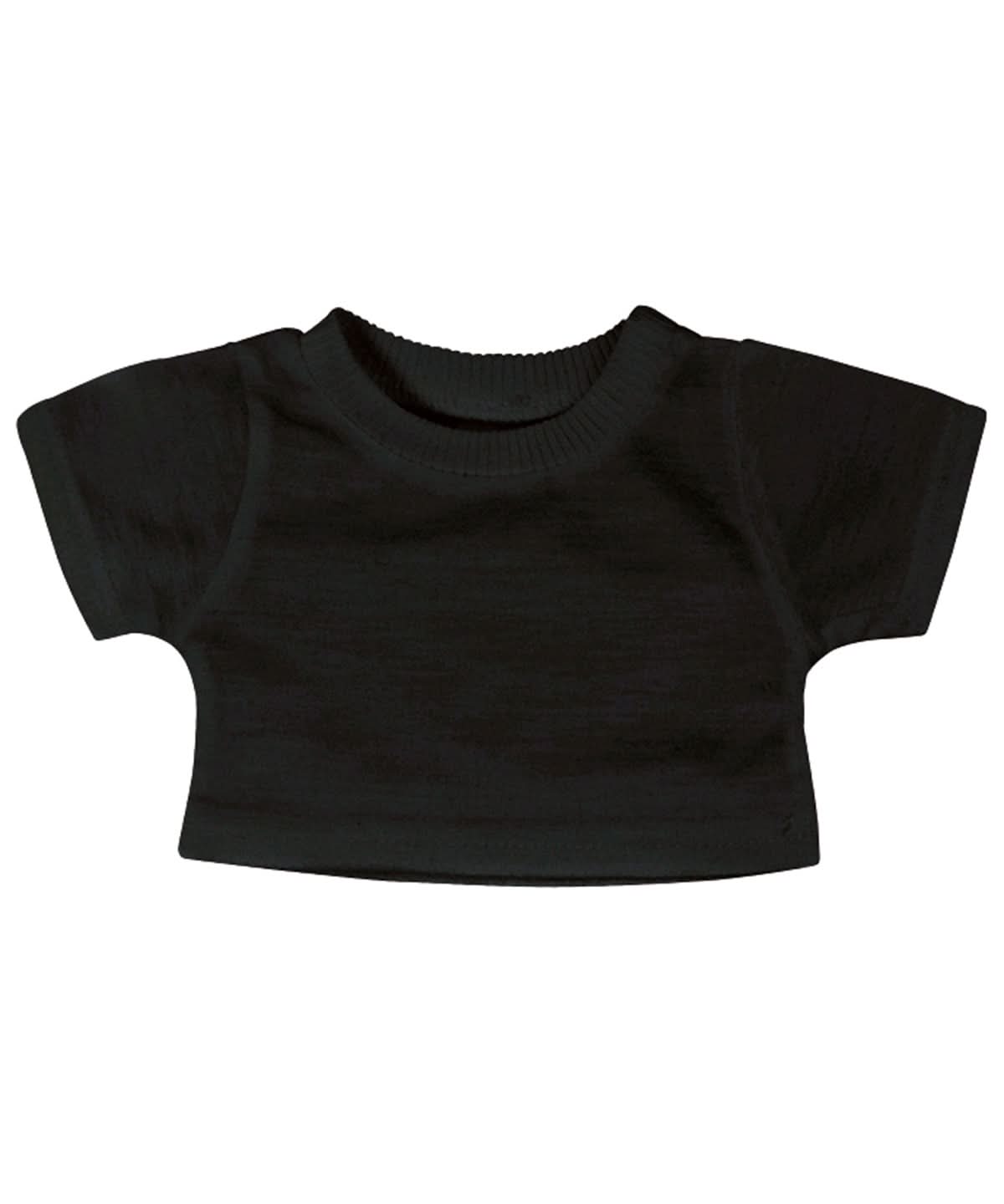 Teddy t shirt - MM071 - Black - Customisable Soft Toys