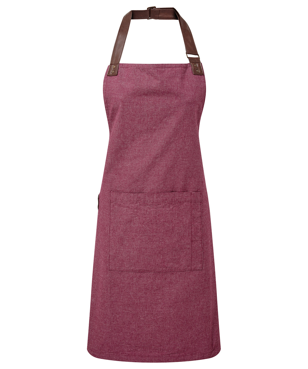 Annex Oxford bib apron - PR144 - Burgundy One size - Customisable Aprons