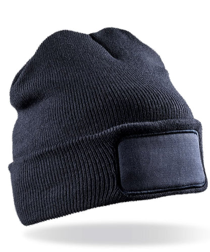 Result Winter Essentials Double knit printers beanie RC27X - Navy One size - Customisable Beanies