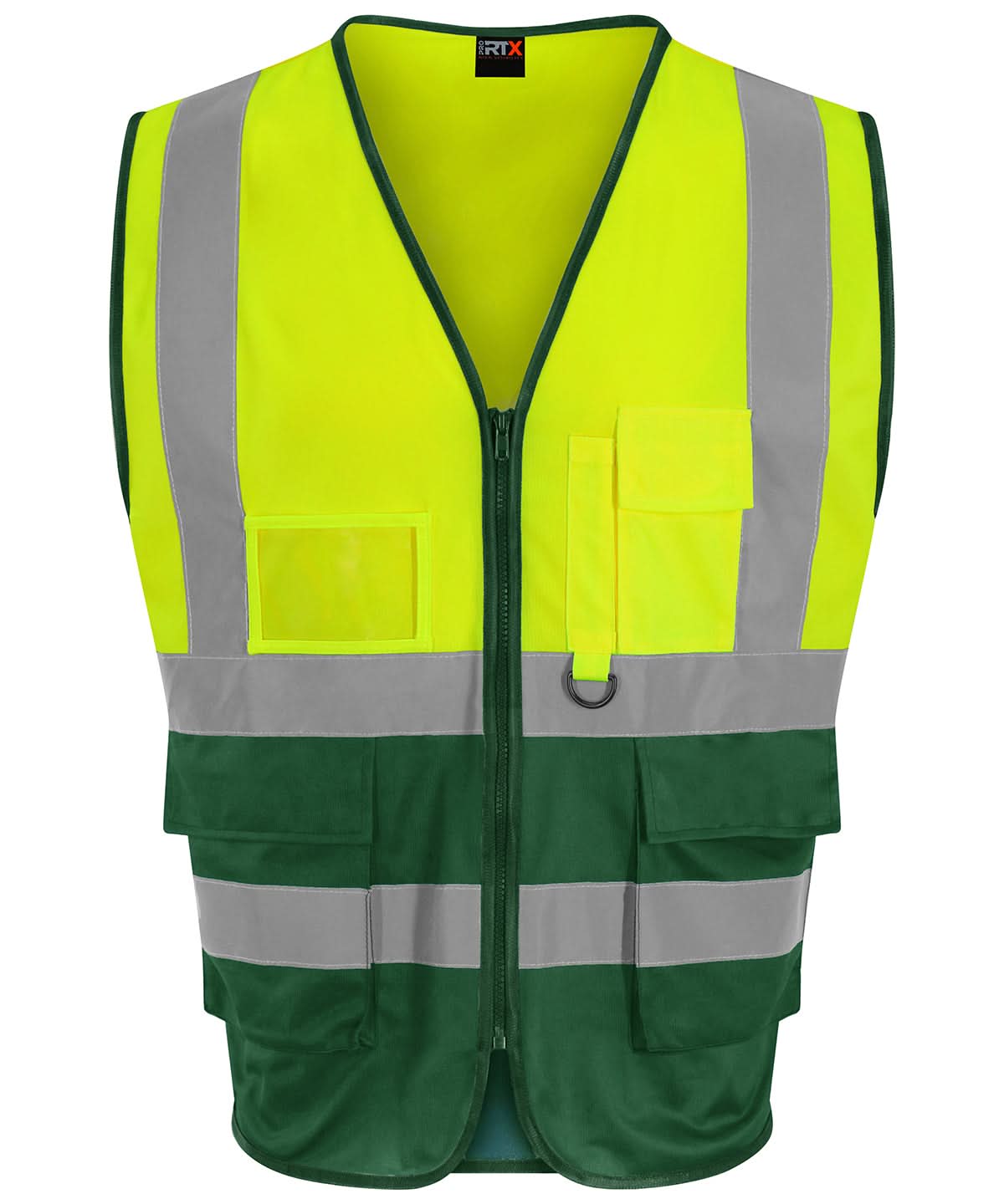 ProRTX High Visibility Executive waistcoat RX705 - HV Yellow Paramedic Green - Customisable Hi-Vis Vest