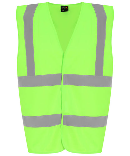 ProRTX High Visibility Kids waistcoat RX70J - Lime - Customisable Hi-Vis Vest