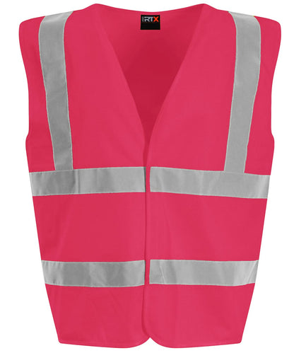 ProRTX High Visibility Kids waistcoat RX70J - Pink - Customisable Hi-Vis Vest